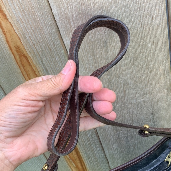 Brahmin Tuscan Brown Croc Embossed crossbody handbag - Picture 13 of 16